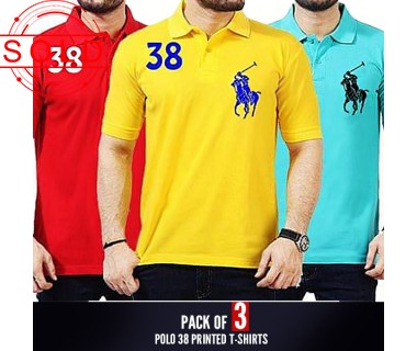 Pack of 3 Polo 38 Printed T-shirts